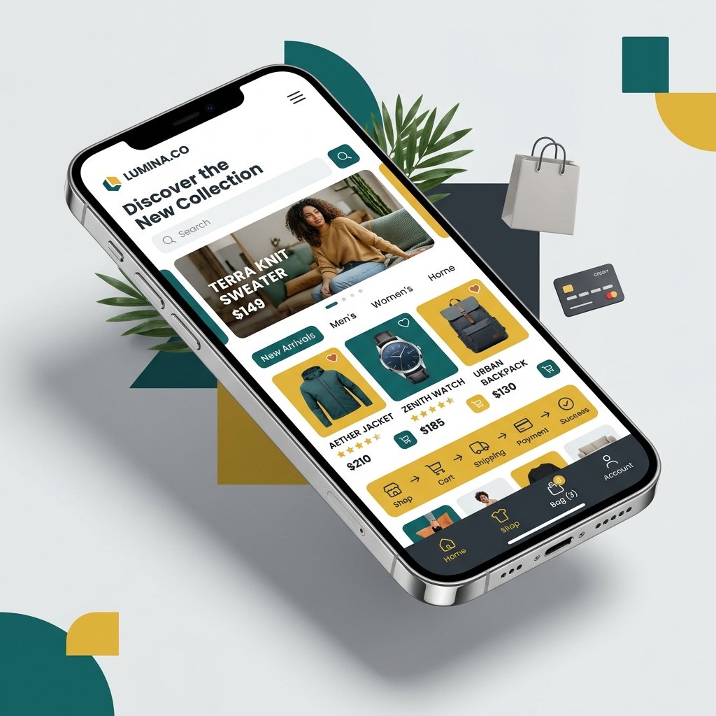 Mobile Optimized E-Commerce Interface Mockup